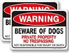 2pcs - Beware of Dog- Vintage Metal Signs(12*16Inch)