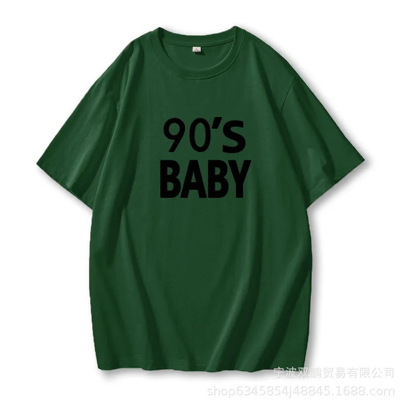 Athvotar Athvotar New Letter Pure Cotton T-Shirt Women Simple Basic Short-Sleeved Top Women's Free-Fitting Sweater