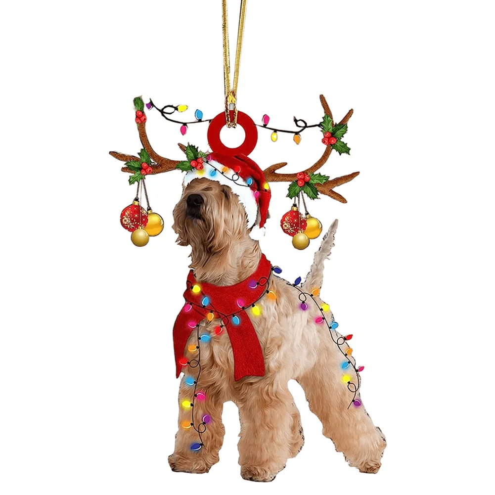 Xmas Tree Hanging Animal Pendants Cute Christmas Decorations for Cat/Dog Lover