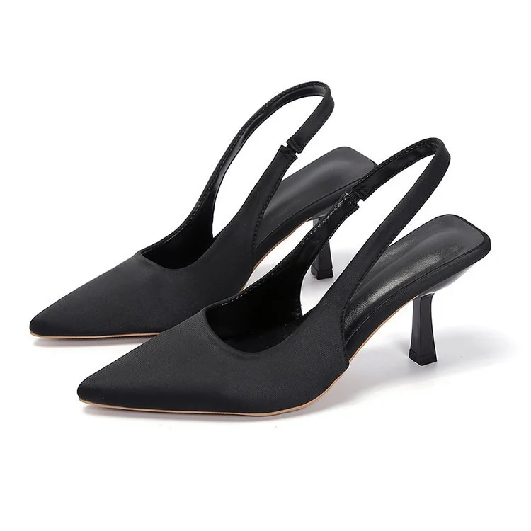 Uveng Uveng Spring And Summer New Pointed Thin Heel High Heel Shoes After Empty Head Sandals Fairy Wind With Skirt High Heels