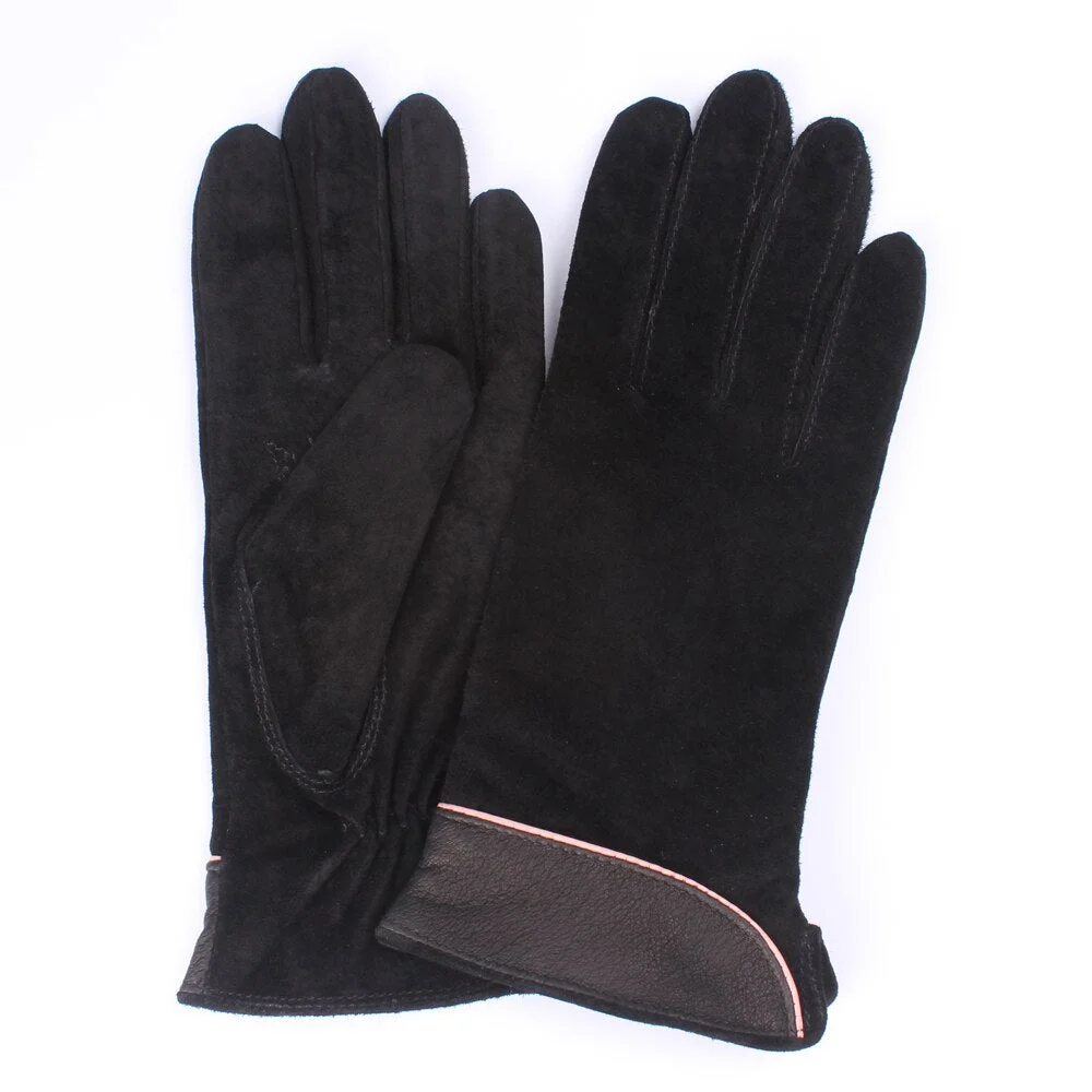 Fashion 10 Colors Women Genuine Suede Leather Gloves Winter Warm Fleece Lady Driving Gloves Female Casual Gloves Brand Quality