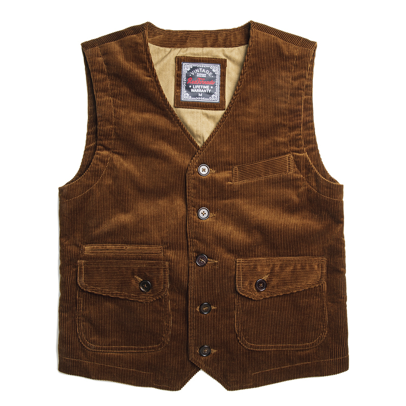 Vintage Style Corduroy Casual Vest