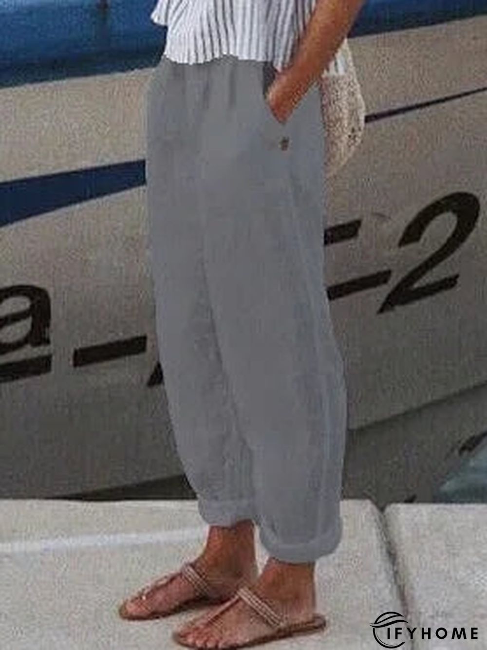 Cotton Loosen Solid Linen Pants | IFYHOME