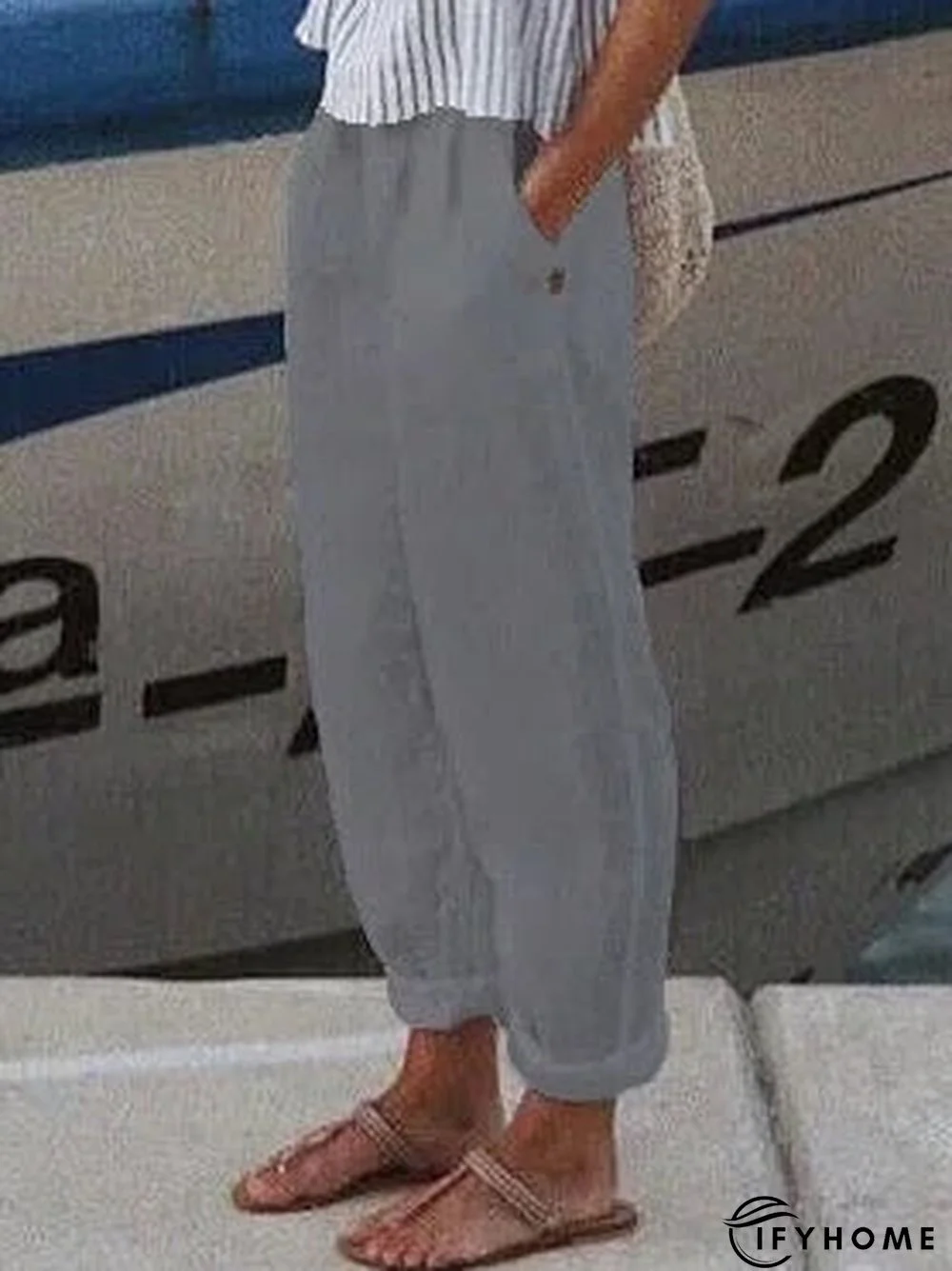 Cotton Loosen Solid Linen Pants | IFYHOME