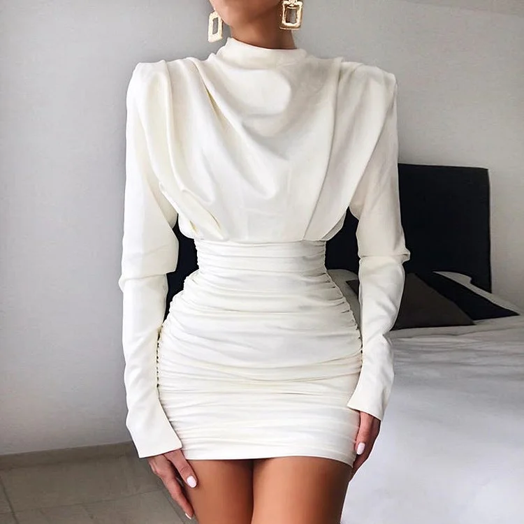 Bohemian Chic Wedding Dress Long Sleeve Slim Dress Skirt