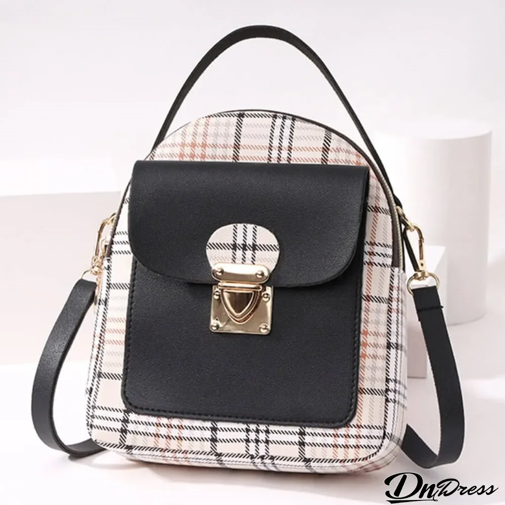 Black Fashion Casual Patchwork Zipper Backpack