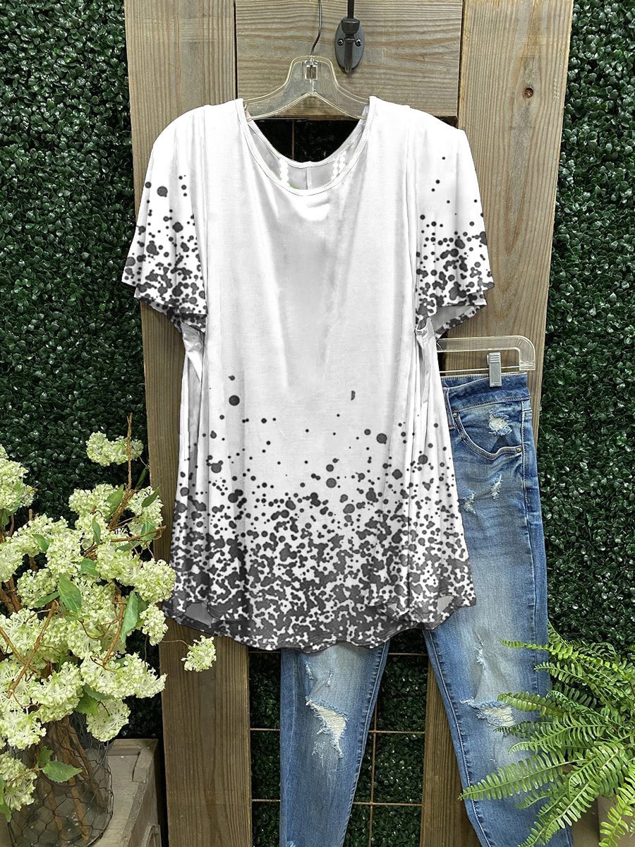 Ladies Printed Casual Short Sleeves