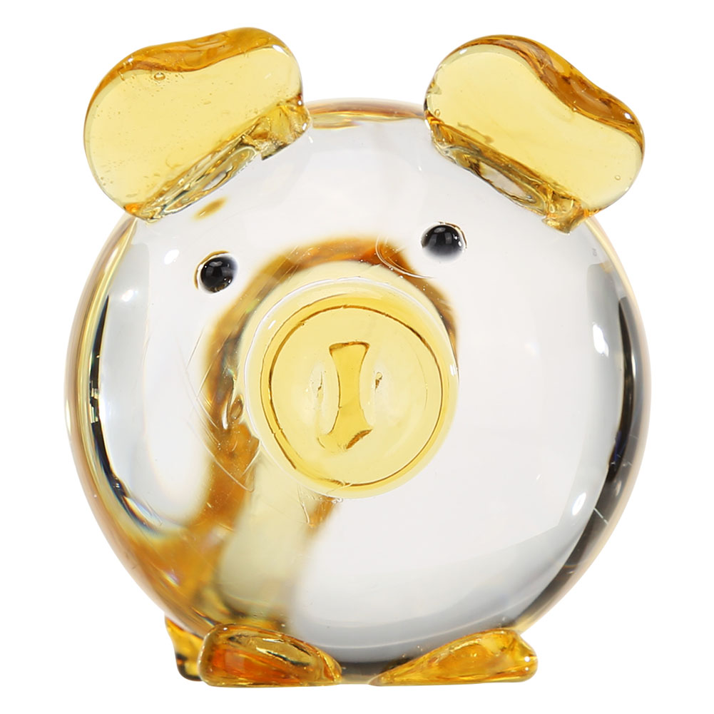 

Zodiac Pig Crystal Diamond Birthday Gift Home Office Ornaments (Yellow, 501 Original