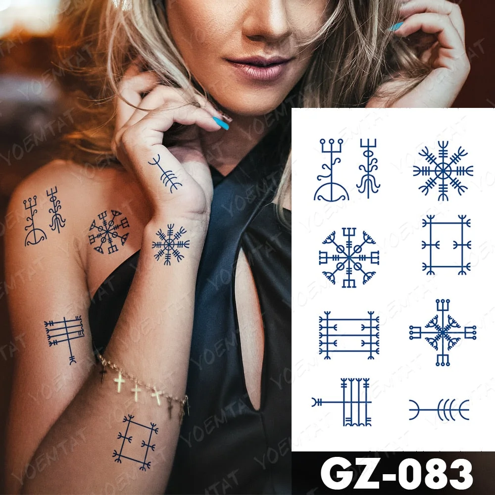 Juice Lasting Waterproof Temporary Tattoo Stickers Starry Sky Moon Flower Rose Flash Tattoos Woman Arm Ink Body Art Fake Tatto