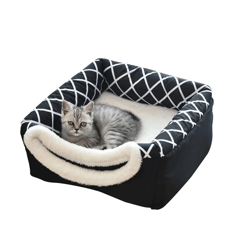 Pet Bed Cave 2 in 1 Design Sleeping Nest