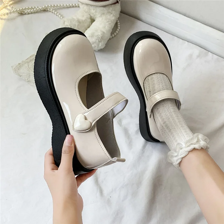 Dubeyi Mary Janes Shoes Women Lolita Black Patent Leather Shoes with Platform Wedges Woman Fashion Round Toe Girl Student Cosplay Pumps