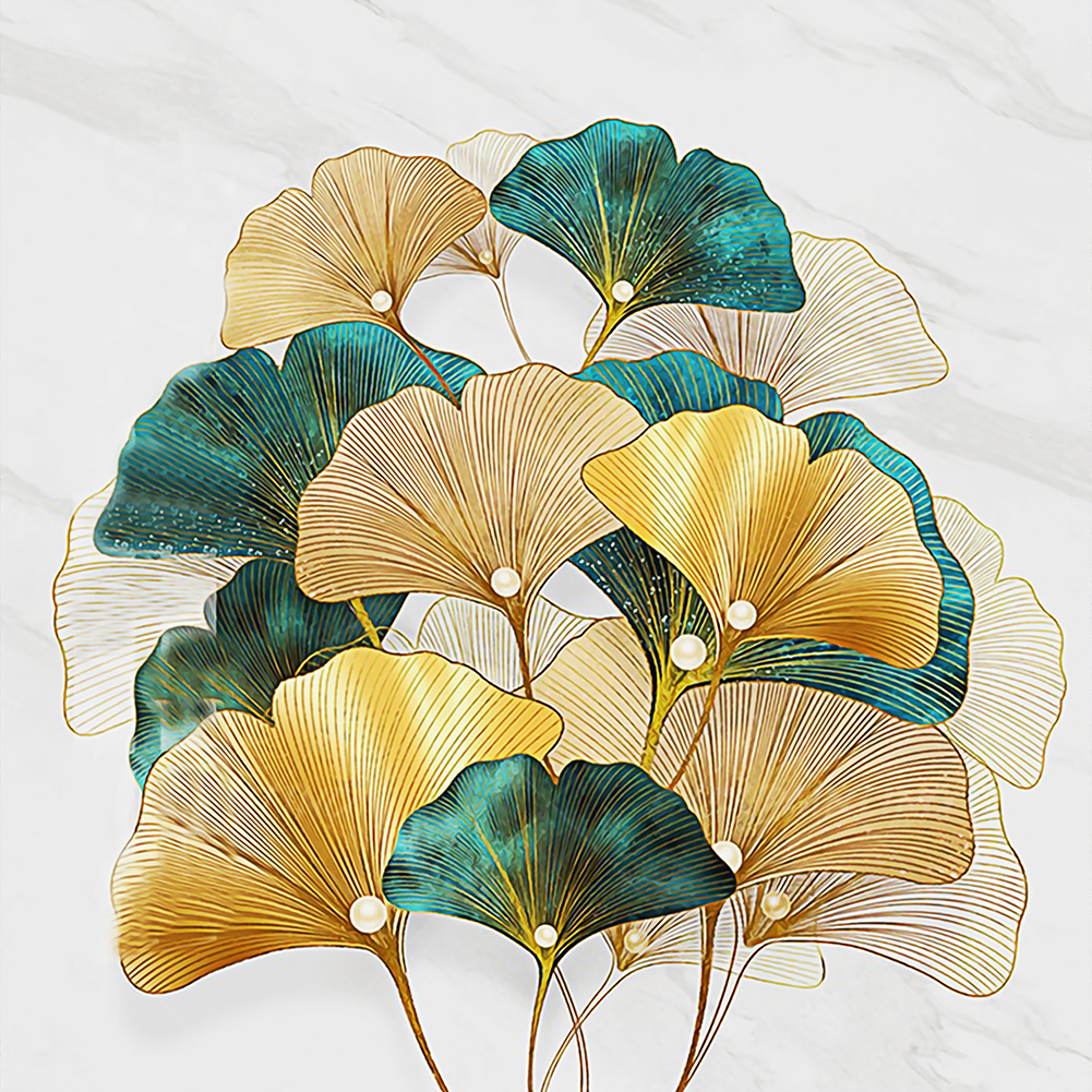 

Ginkgo Leaf - 11CT Stamped Cross Stitch - 48*48CM, 501 Original