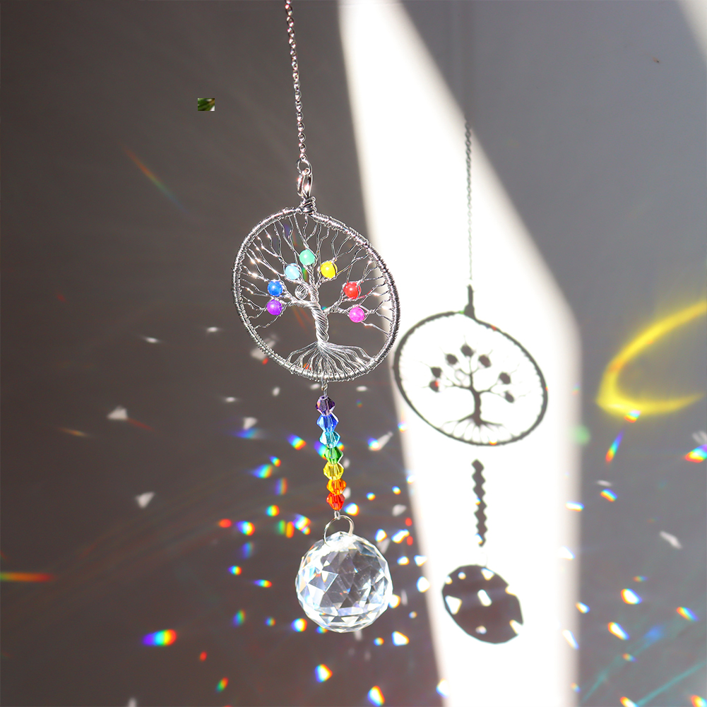 

White Life Tree - Art Crystal Suncatcher, 501 Original