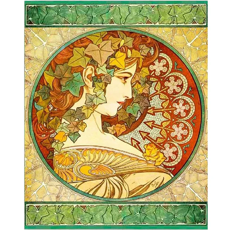 Old Master Painting Ivy 40*50CM(Canvas) Full Round Drill Diamond Painting gbfke