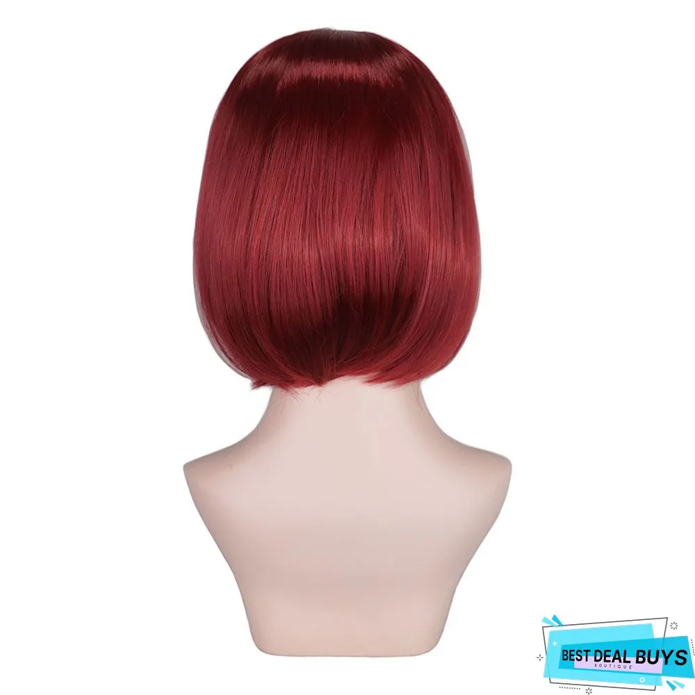 Chemical Fiber High Temperature Silk Women's Medium Split Short Straight Hair