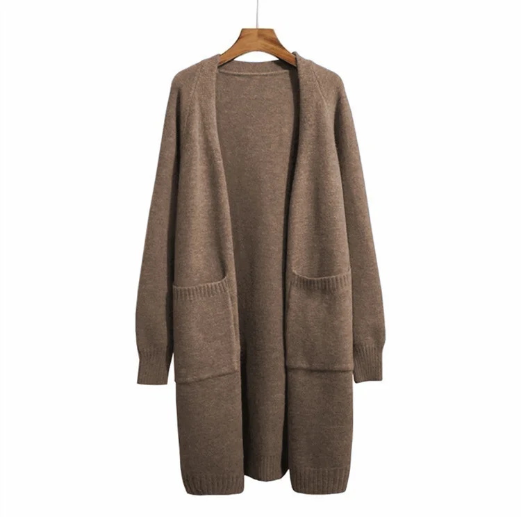 Casual Long Sleeve Plain Sweater coat