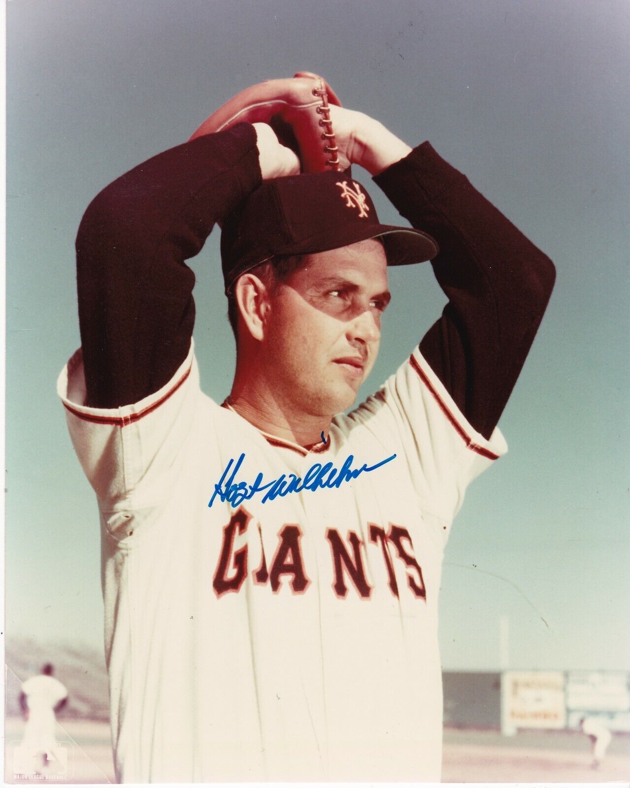 HOYT WILHELM SAN FRANCISCO GIANTS ACTION SIGNED 8x10