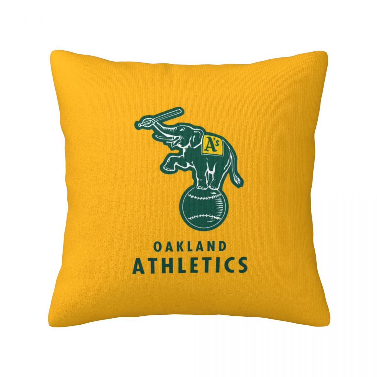Oakland Athletics Green Elephant Short Plush Cushion for Home Decor