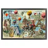 World Tour-14CT Stamped Cross Stitch Egyptian Cotton 92*65cm/36.22*25.59in(Big Size) tapestrymarket