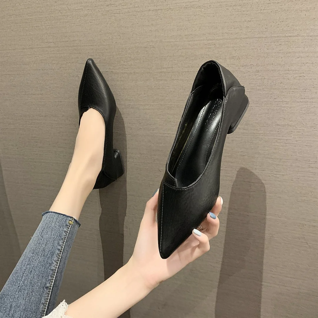 Breakj Breakj 2025 New Sharp Head Soft And Comfortable Simple Simple Pure Color Fashion Single Shoes Women