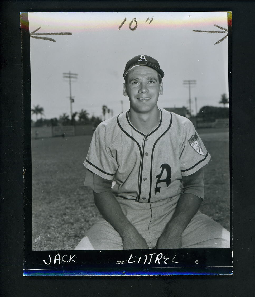 William N. Jacobellis Type I Contact Print Jack Littrell A's Press Photo Poster painting