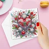 6PCS DIY Greeting Card Special shaped Diamond Painting Christmas Postcards