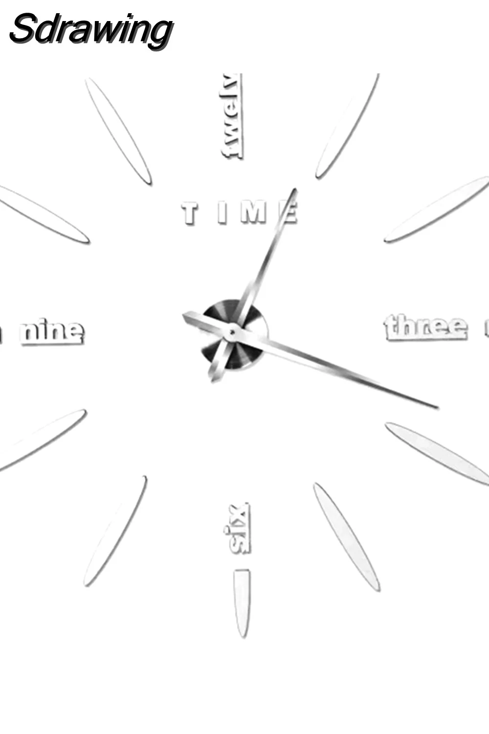 Sdrawing Wall Clock Luminous Frameless Wall Clocks DIY Digital Clock Wall Stickers Silent Clock for Home Living Room Office Wall Decor