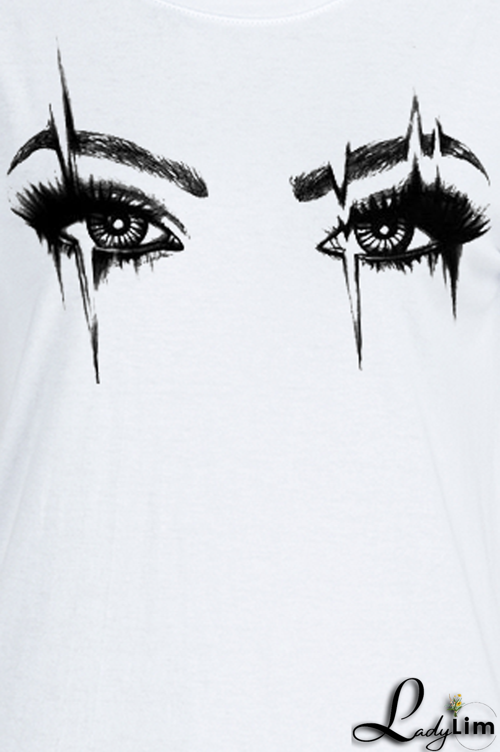 Orange Casual Daily Eyes Printed Patchwork O Neck T-Shirts