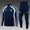 Joyfball 2025/2026 Real Madrid Half-Pull Training Suit Royal Blue Football Shirt 1:1 Thai Quality