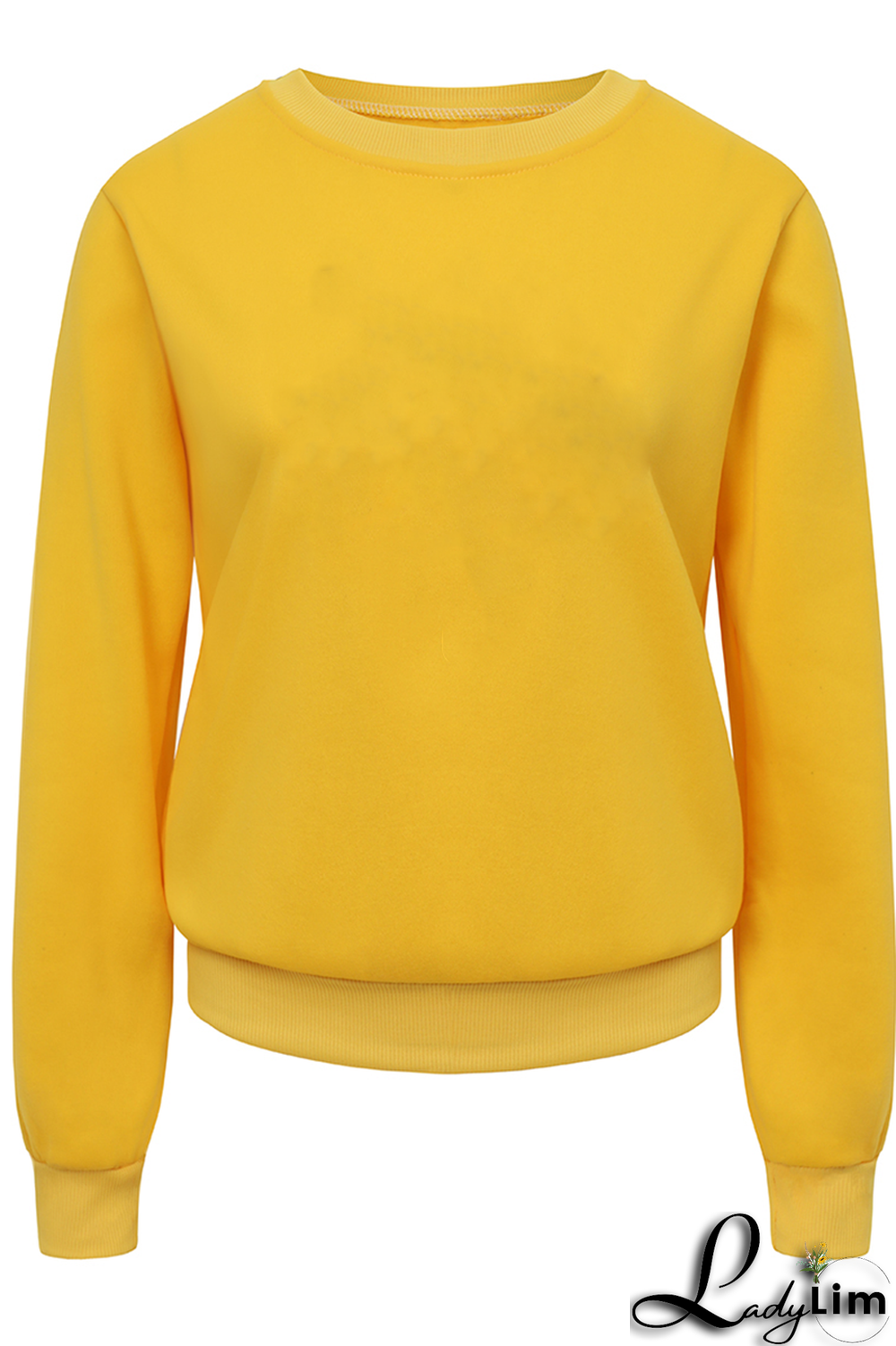 Yellow Fashion Street Print Patchwork O Neck Tops