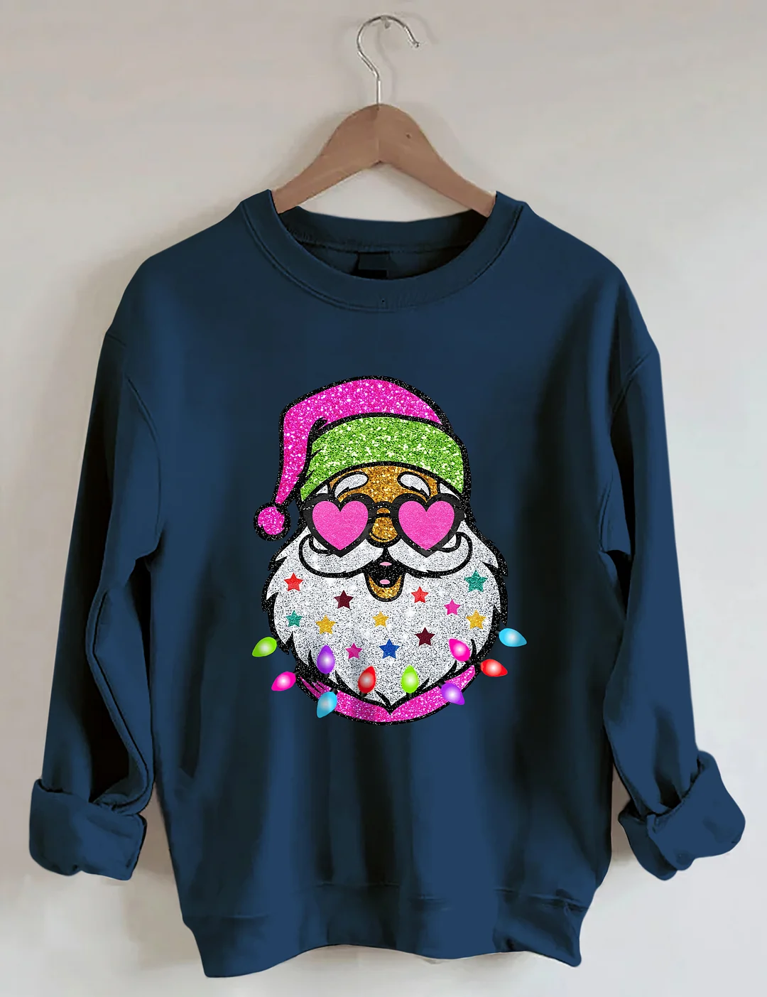 Santa With Sunglasses Sweatshirt