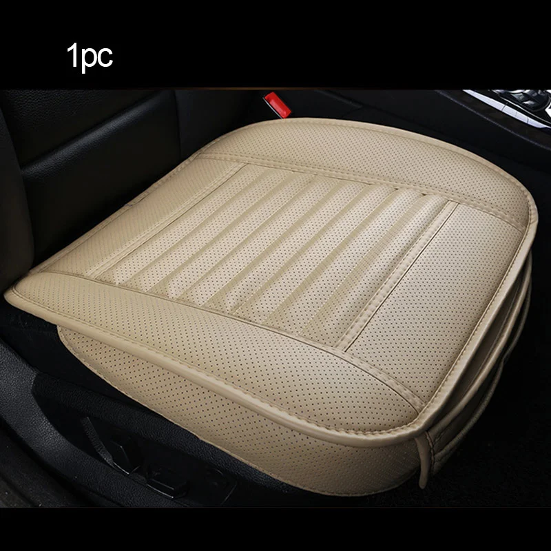 Breathable PU Leather Cover Driver's Seat Protection Anti-skid Pad Universal Size Chair Styling Cushion Car Accessories