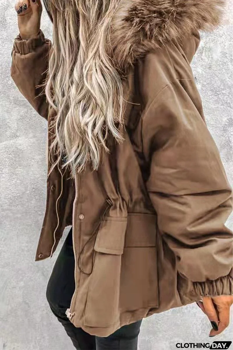 Street Punk Color Block Patchwork Mandarin Collar Outerwear