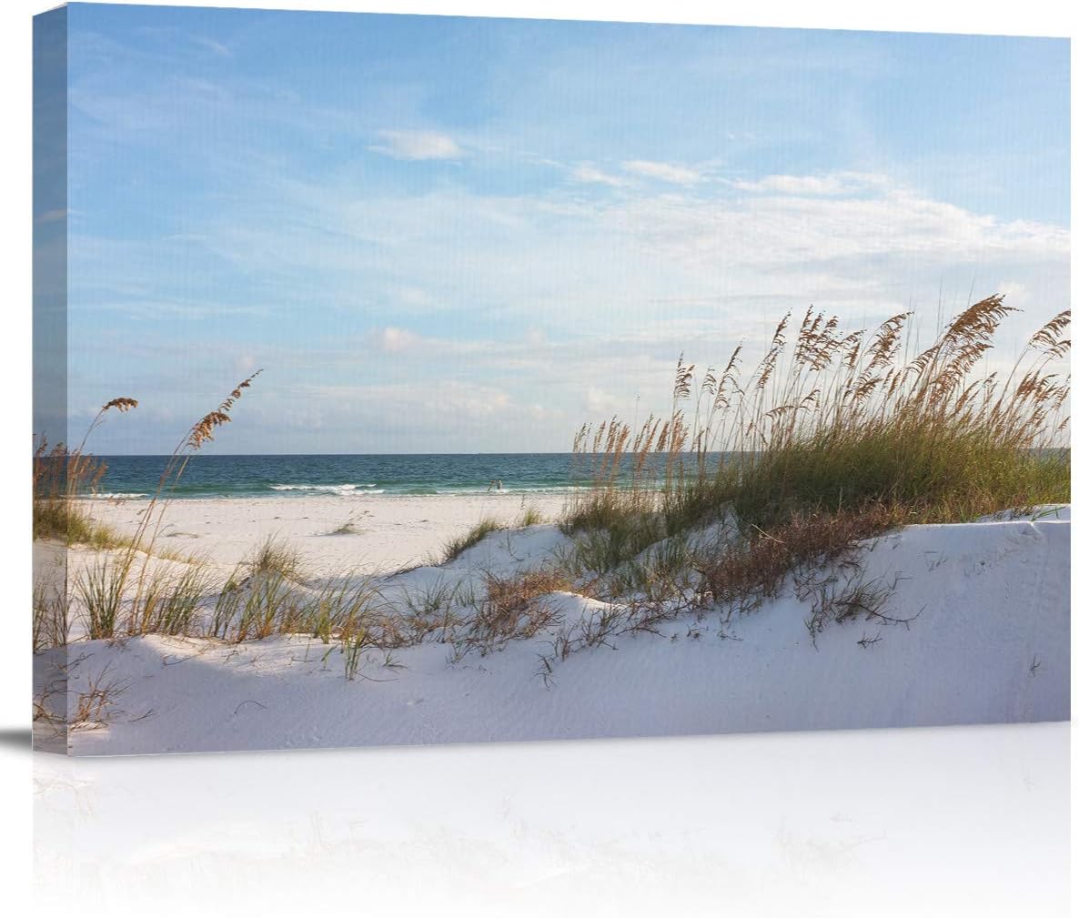 Canvas Print Wall Art - Sea Beach - Wall Decor Modern Artwork Paintings Pictures for Living Room Stretched and Framed Ready to Hang - 12 inch  x 16 inch  12&#034; x 16&#034;