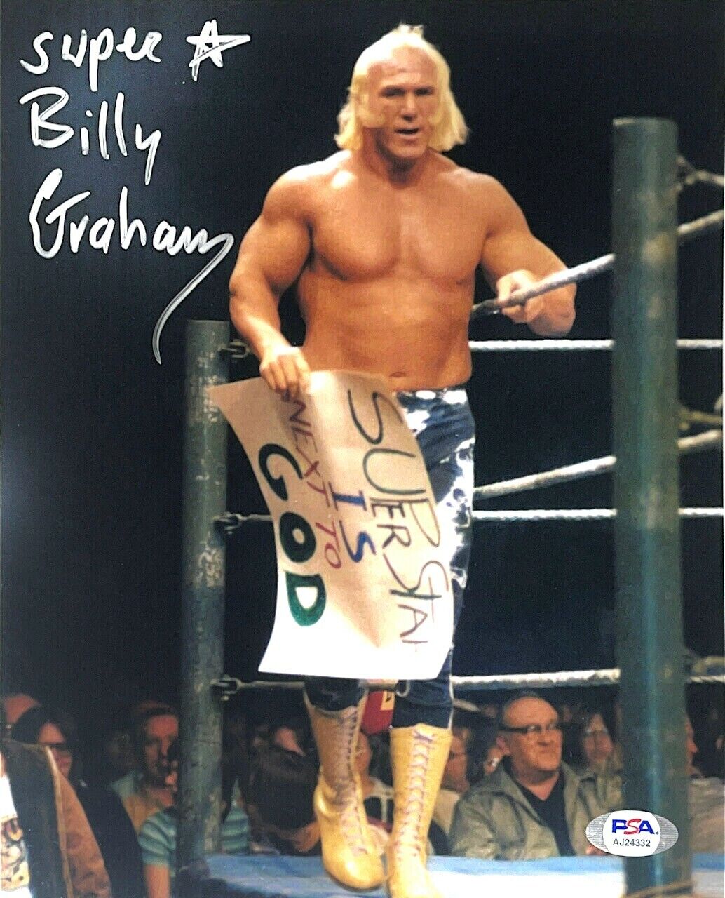 WWE BILLY GRAHAM HAND SIGNED AUTOGRAPHED 8X10 Photo Poster painting WITH PSA DNA COA RARE 5