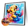 Diamond Painting -DIY Round Drill Cartoon Lions and Stitch