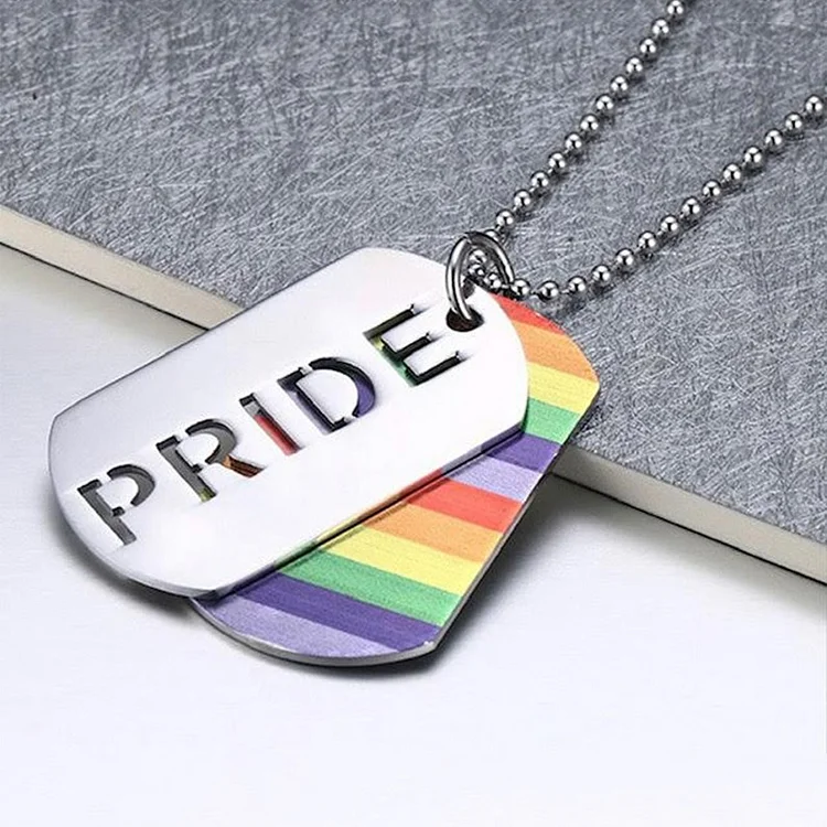 LGBT Gay Pride Jewelry Rainbow Pendant Necklace