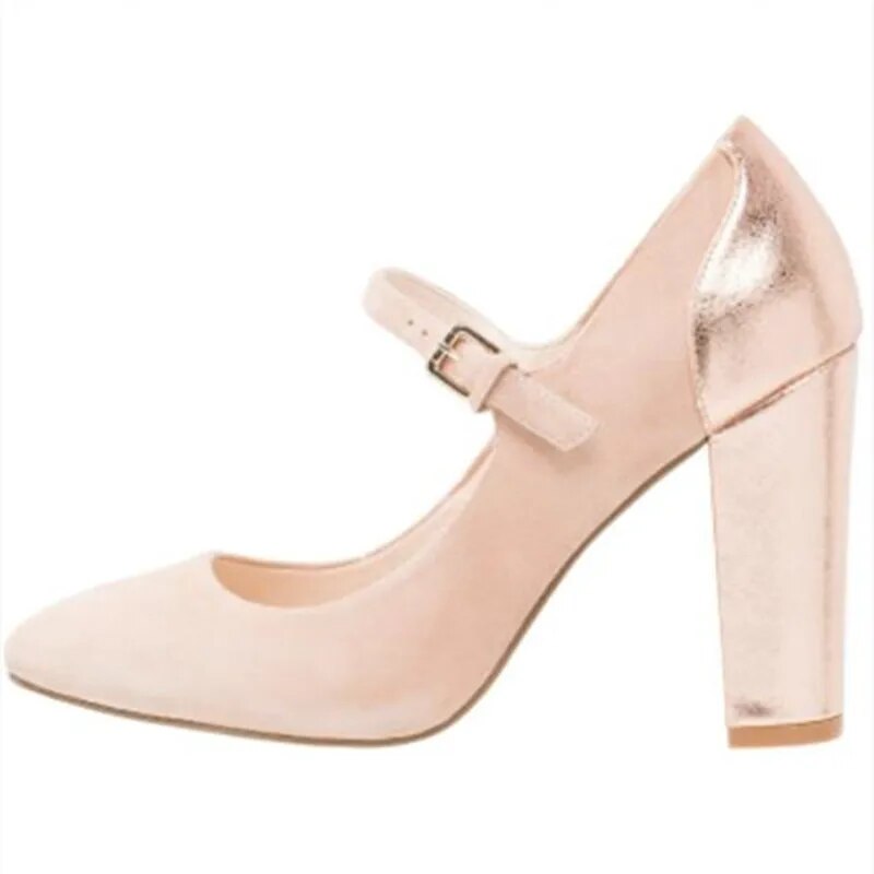 TAAFO Women's High Heels Round Toe Pumps High Heels Lady Shoesshow Banquet Shoes 