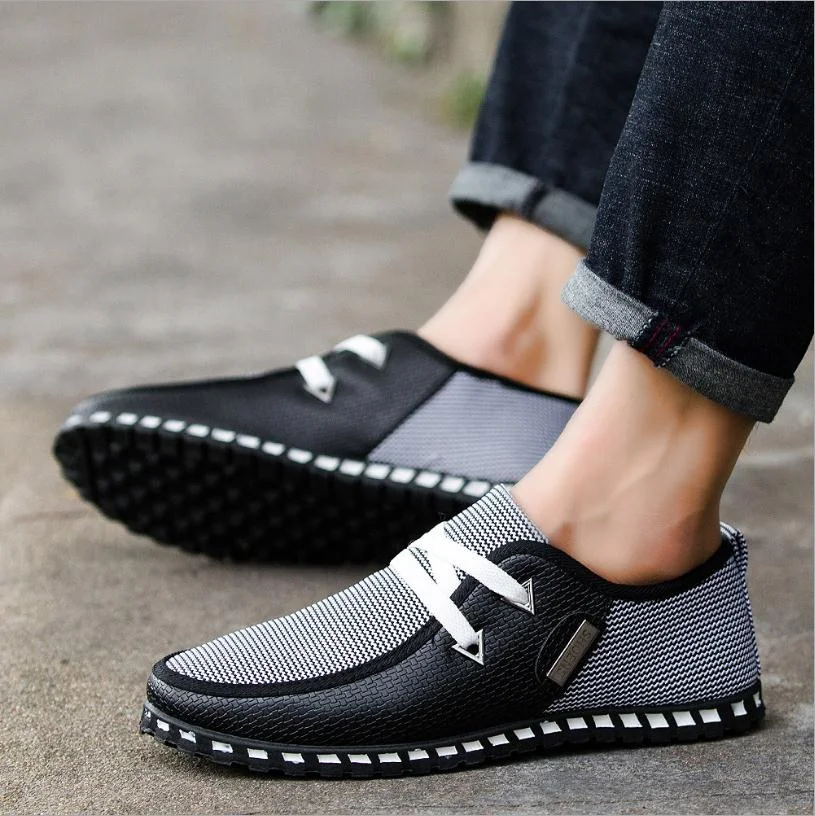 Summer Loafers Men Casual Shoes Fashion Slip On Sneakers Men Flats Driving Shoes PLUS SIZE 39-47 Trainers Zapatos Leather Shoes