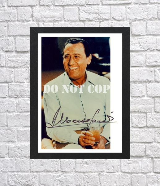 Alberto Sordi Autographed Signed Print Photo Poster painting Poster A4 8.3x11.7