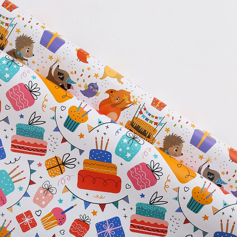 Children’S Day Birthday Cute Animal Cartoon Party Gift Wrapping Supplies Party Supplies Gift Wrapping Supplies