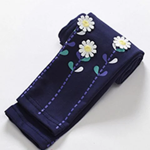 Spring Girls Leggings Cotton Trousers Fille Kids Pants Girls Pants Skinny Print Cartoon Pattern Children Leggings Trousers