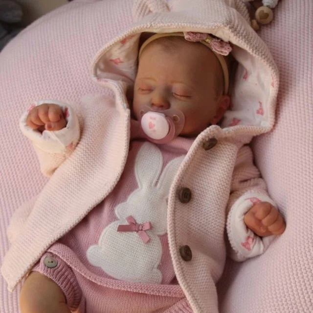 [3-7 Day Delivery] 17" Cute Lifelike Handmade Asleep Reborn Boy Doll Set,Gift for Kids