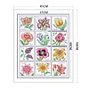 [Brand]Twelve Months Of Flowers - 14CT Stamped Cross Stitch - 45*56cm - Flower