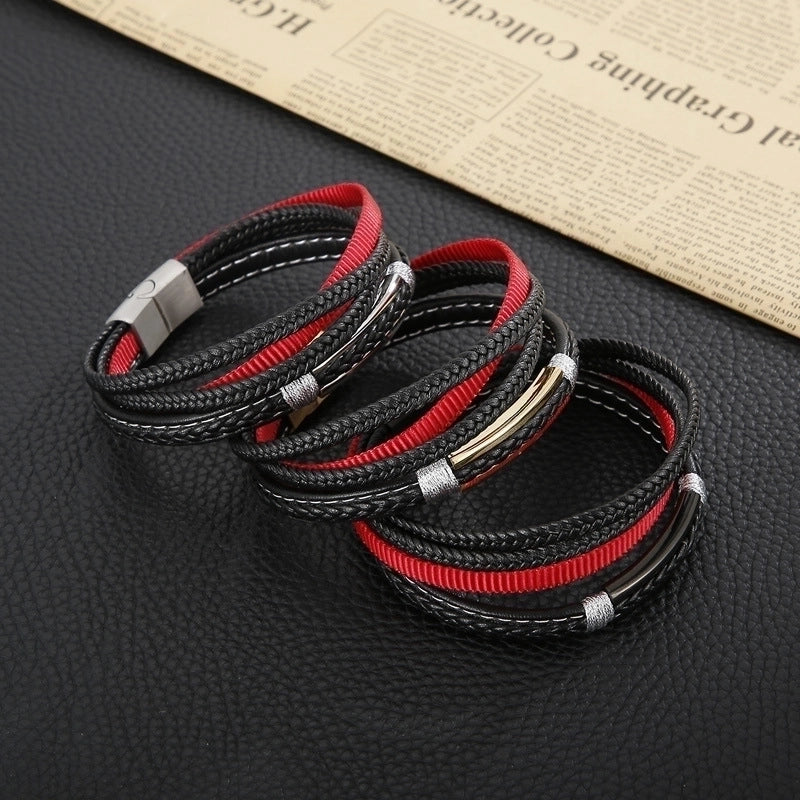 Vintage Style Classic Style Geometric Titanium Steel Plating Men's Bracelets