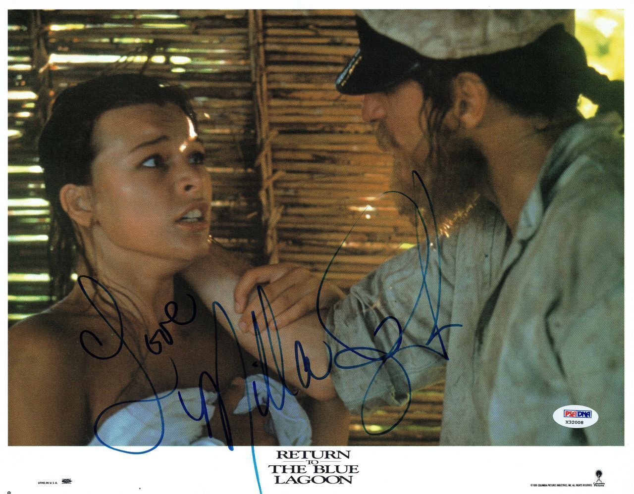 Milla Jovovich Signed Blue Lagoon Autographed 11x14 Photo Poster painting PSA/DNA #X32008