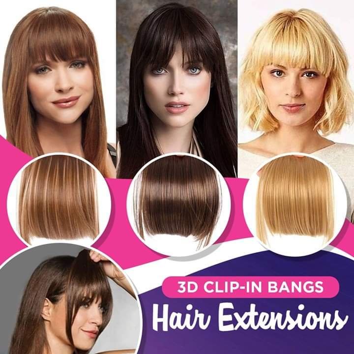 3D Clip-In Bangs Hair Extensions