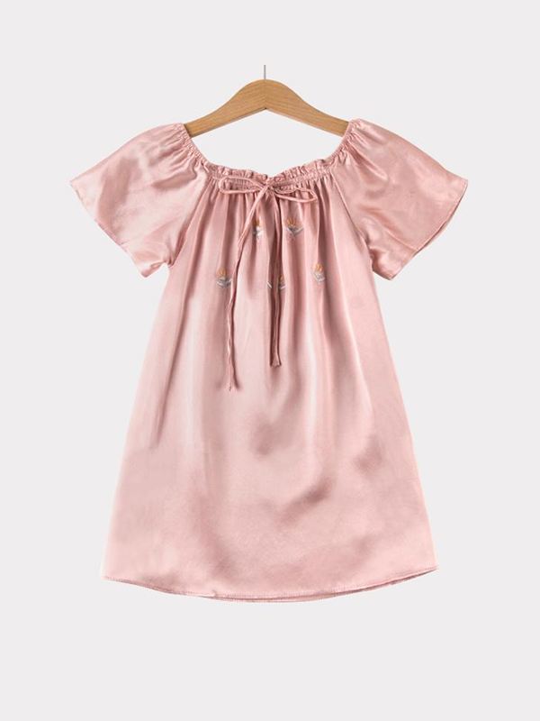 Chemise de nuit en soie pour les filles- SOIE PLUS