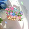 Diamond Painting Rabbit Basket Hanging Pendant With Light Strip