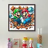 Super Mario-11CT Stamped Cross Stitch 45*45cm